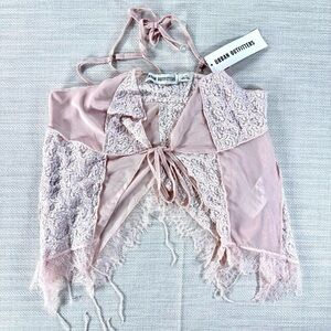 Urban Outfitters Camisole Pink Lace Trim Large Fairy delicate festival cami